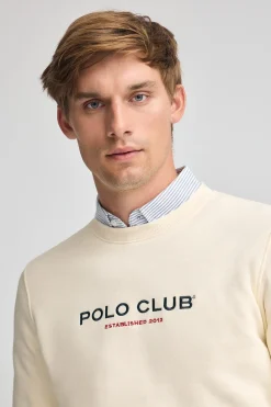 Polo Club Sweat-Shirts*Sweat-shirt de couleur écru à coupe décontractée Established 2012 Beige