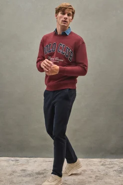 Polo Club Sweat-Shirts*Sweat-shirt à coupe ample Established 2012 Grenat