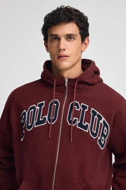 Polo Club Sweat-Shirts*Sweat-shirt à coupe ample avec logo Grenat
