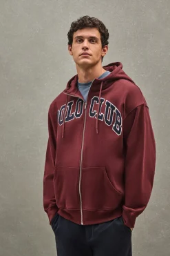 Polo Club Sweat-Shirts*Sweat-shirt à coupe ample avec logo Grenat