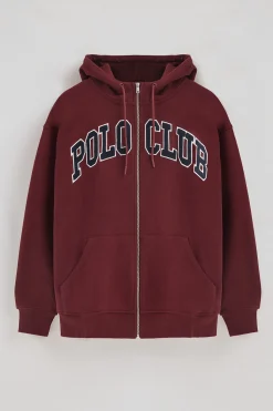 Polo Club Sweat-Shirts*Sweat-shirt à coupe ample avec logo Grenat