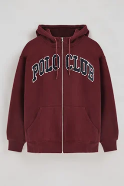 Polo Club Sweat-Shirts*Sweat-shirt à coupe ample avec logo Grenat