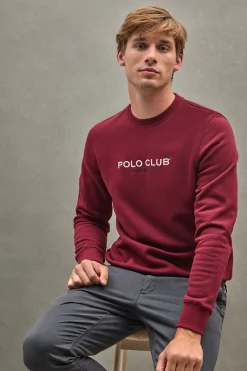 Polo Club Sweat-Shirts*Sweat-shirt à coupe décontractée Established 2012 Grenat