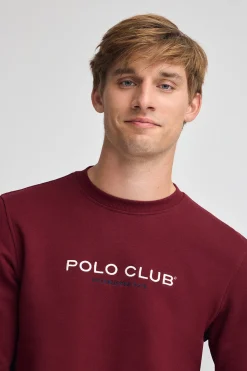 Polo Club Sweat-Shirts*Sweat-shirt à coupe décontractée Established 2012 Grenat