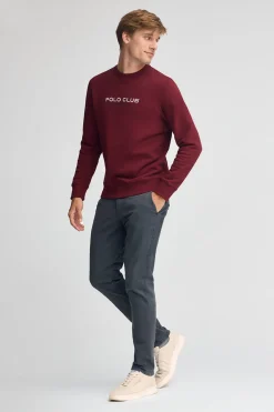 Polo Club Sweat-Shirts*Sweat-shirt à coupe décontractée Established 2012 Grenat