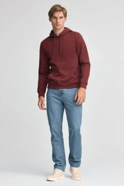 Polo Club Sweat-Shirts*Sweat-shirt avec capuche à coupe regular et logo Rigby Go Grenat