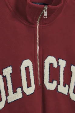 Polo Club Sweat-Shirts*Sweat-shirt Seldon à fermeture éclair partielle avec imprimé Grenat