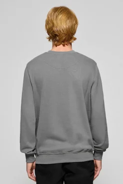 Polo Club Sweat-Shirts*Sweat-shirt gris bitume à col ras cou et logo Asphalte