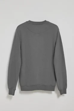 Polo Club Sweat-Shirts*Sweat-shirt gris bitume à col ras cou et logo Asphalte