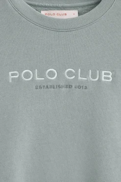 Polo Club Sweat-Shirts*Sweat-shirt gris bleu à coupe boxy Established 2012 Bleu grisâtre