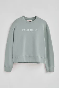 Polo Club Sweat-Shirts*Sweat-shirt gris bleu à coupe boxy Established 2012 Bleu grisâtre