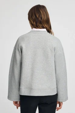 Polo Club Sweat-Shirts*Sweat-shirt gris chiné à coupe ample avec logo Established 2012 Gris Vigoré