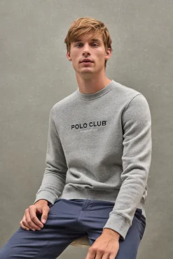 Polo Club Sweat-Shirts*Sweat-shirt gris chiné à coupe décontractée Established 2012 Gris Vigoré