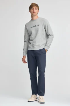 Polo Club Sweat-Shirts*Sweat-shirt gris chiné à coupe décontractée Established 2012 Gris Vigoré