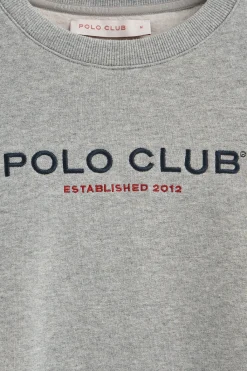 Polo Club Sweat-Shirts*Sweat-shirt gris chiné à coupe boxy Established 2012 Gris Vigoré