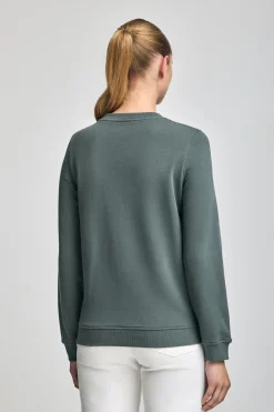 Polo Club Sweat-Shirts*Sweat-shirt gris et logo caoutchouté Gris Pierre