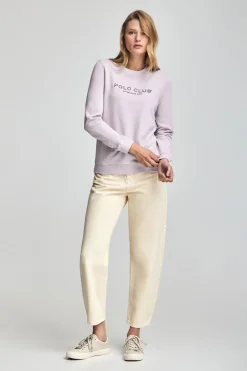 Polo Club Sweat-Shirts*Sweat-shirt et logo caoutchouté Lavande