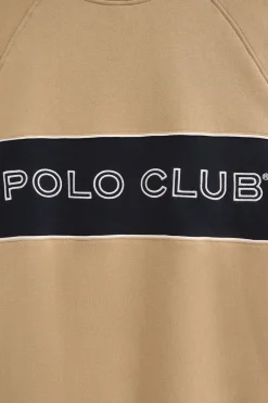 Polo Club Sweat-Shirts*Sweat-shirt marron clair à coupe décontractée, col ras du cou et logo Brun