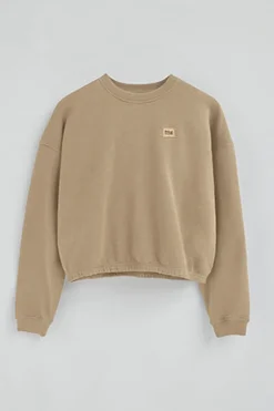Polo Club Sweat-Shirts*Sweat-shirt marron clair à coupe ample et logo Brun