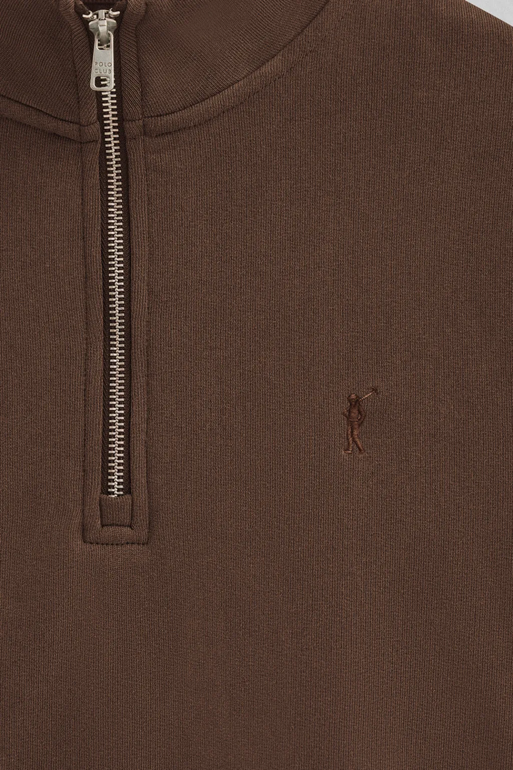 Polo Club Sweat-Shirts*Sweat-shirt à fermeture éclair partielle et effet délavé et logo Rigby Go Marron foncé