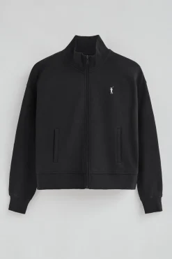 Polo Club Sweat-Shirts*Sweat-shirt à col montant, fermeture éclair avec logo Rigby Go Noir