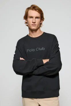 Polo Club Sweat-Shirts*Sweat-shirt à col ras du cou et logo Noir