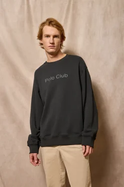 Polo Club Sweat-Shirts*Sweat-shirt à col ras du cou et logo Noir