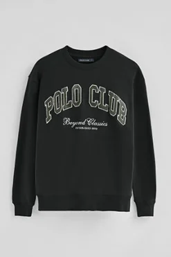 Polo Club Sweat-Shirts*Sweat-shirt à coupe ample Established 2012 Noir