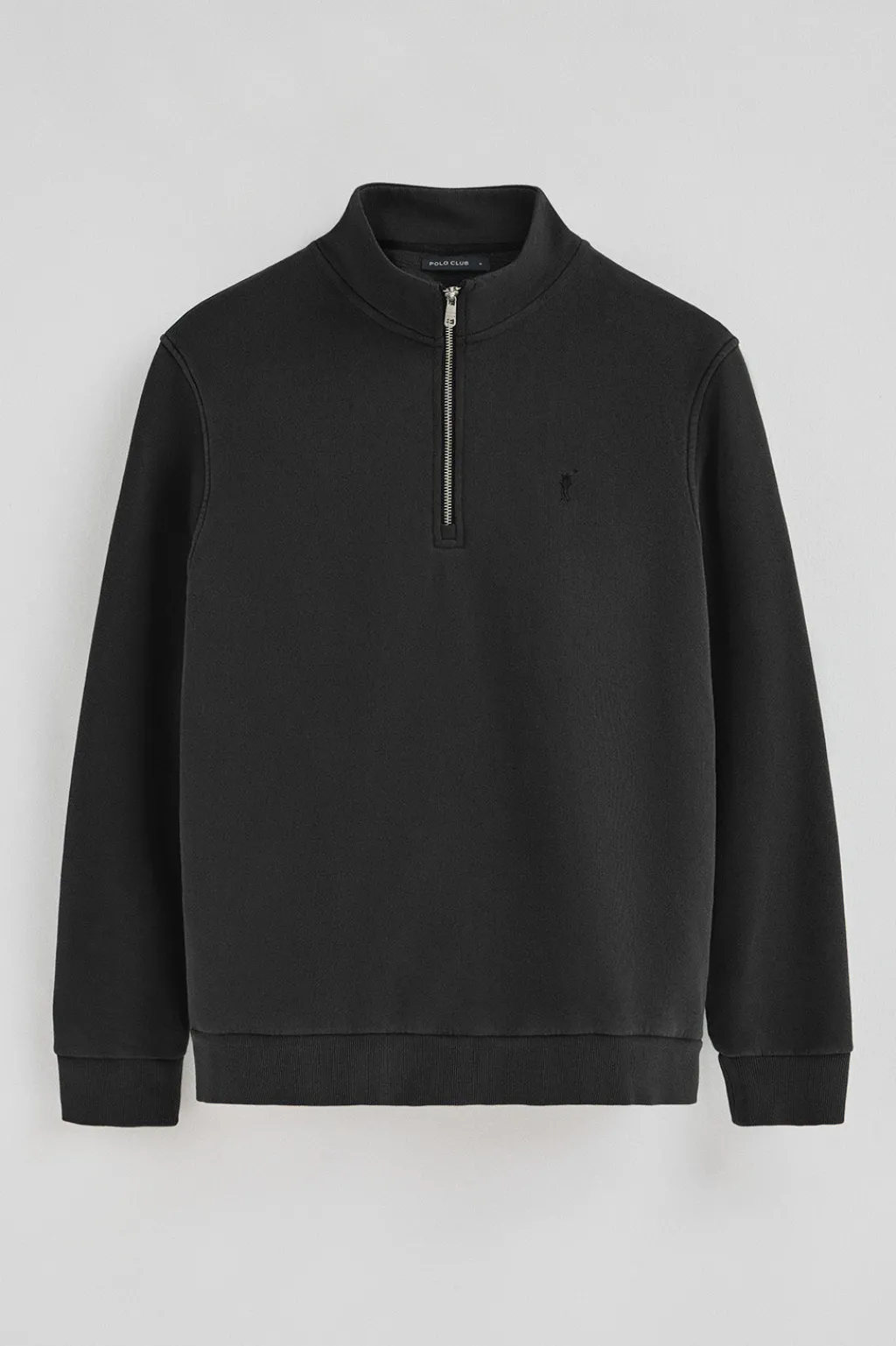 Polo Club Sweat-Shirts*Sweat-shirt à fermeture éclair partielle et effet délavé et logo Rigby Go Noir