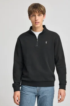 Polo Club Sweat-Shirts*Sweat-shirt à fermeture éclair partielle et broderie Rigby Go Noir