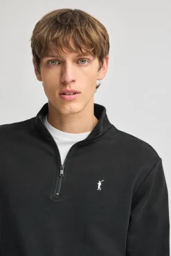 Polo Club Sweat-Shirts*Sweat-shirt à fermeture éclair partielle et broderie Rigby Go Noir