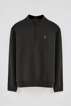 Polo Club Sweat-Shirts*Sweat-shirt à fermeture éclair partielle et broderie Rigby Go Noir