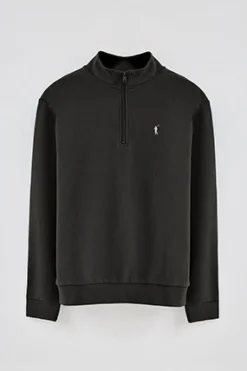 Polo Club Sweat-Shirts*Sweat-shirt à fermeture éclair partielle et broderie Rigby Go Noir