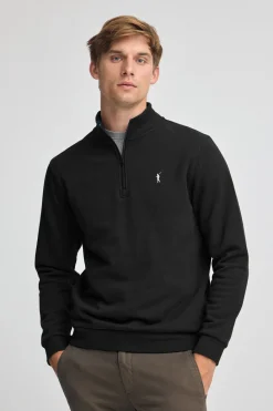 Polo Club Sweat-Shirts*Sweat-shirt à fermeture éclair partielle et logo Rigby Go Noir