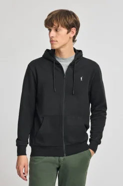 Polo Club Sweat-Shirts*Sweat-shirt avec capuche, fermeture éclair et logo Rigby Go Noir