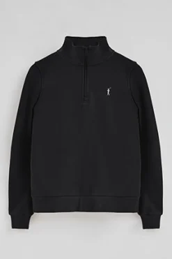 Polo Club Sweat-Shirts*Sweat-shirt avec fermeture éclair partielle et logo Rigby Go Noir