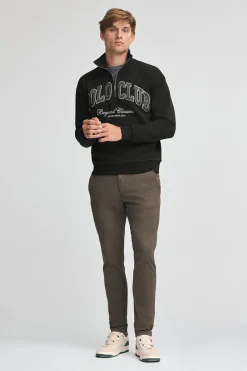 Polo Club Sweat-Shirts*Sweat-shirt avec fermeture éclair partielle et logo Established 2012 Noir