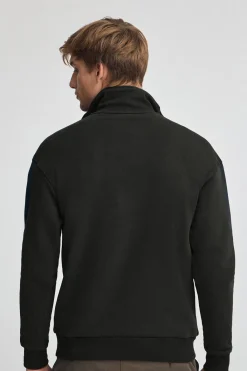 Polo Club Sweat-Shirts*Sweat-shirt avec fermeture éclair partielle et logo Established 2012 Noir