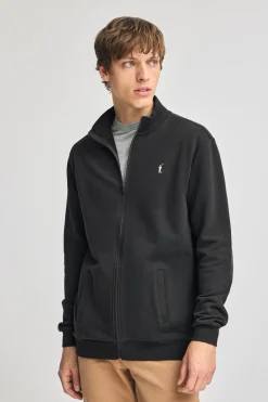 Polo Club Sweat-Shirts*Sweat-shirt ouvert à col montant et logo Rigby Go Noir