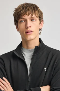 Polo Club Sweat-Shirts*Sweat-shirt ouvert à col montant et logo Rigby Go Noir