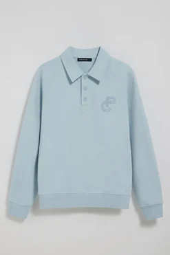 Polo Club Sweat-Shirts|Polos*Sweat-shirt polo Gorka bleu marine avec monogramme Bleu ciel