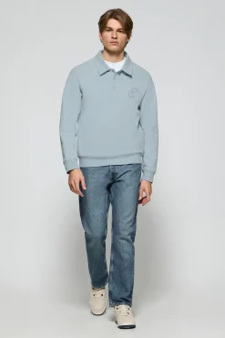 Polo Club Sweat-Shirts|Polos*Sweat-shirt polo Gorka bleu marine avec monogramme Bleu ciel