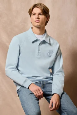 Polo Club Sweat-Shirts|Polos*Sweat-shirt polo Gorka bleu marine avec monogramme Bleu ciel