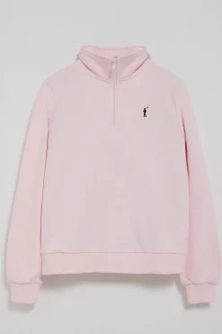 Polo Club Sweat-Shirts*Sweat-shirt à fermeture éclair partielle et broderie Rigby Go Rose