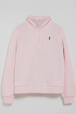 Polo Club Sweat-Shirts*Sweat-shirt à fermeture éclair partielle et broderie Rigby Go Rose