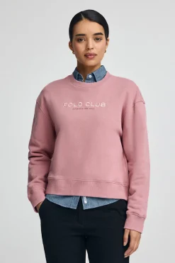Polo Club Sweat-Shirts*Sweat-shirt rose pastel à coupe boxy Established 2012 Rose poudré