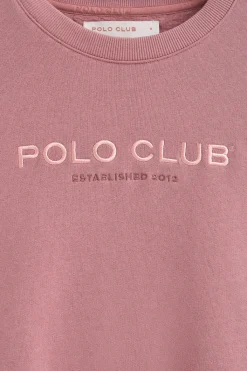Polo Club Sweat-Shirts*Sweat-shirt rose pastel à coupe boxy Established 2012 Rose poudré