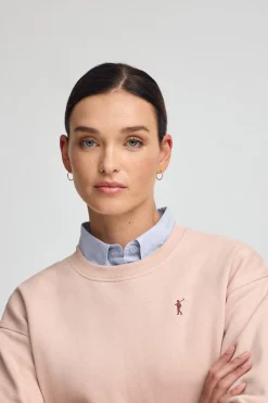 Polo Club Sweat-Shirts*Sweat-shirt à la coupe boxy et logo Rigby Go Rose pâle