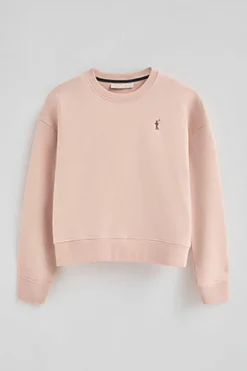Polo Club Sweat-Shirts*Sweat-shirt à la coupe boxy et logo Rigby Go Rose pâle