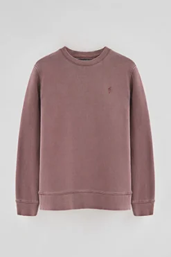 Polo Club Sweat-Shirts*Sweat-shirt à effet délavé avec logo Rigby Go Rose taupe